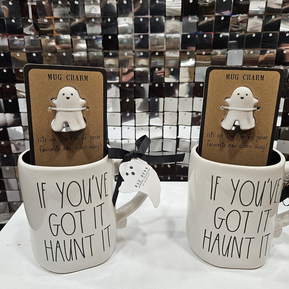 Rae Dunn White Ghost Mug Set